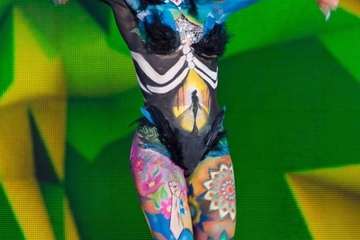 Concurso de maquillaje corporal del Carnaval de Las Palmas de GC (Foto Antonio Rico)
